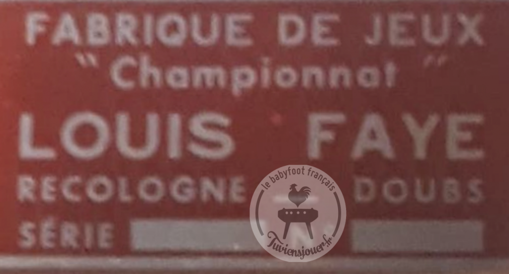 plaque baby-foot Louis Faye